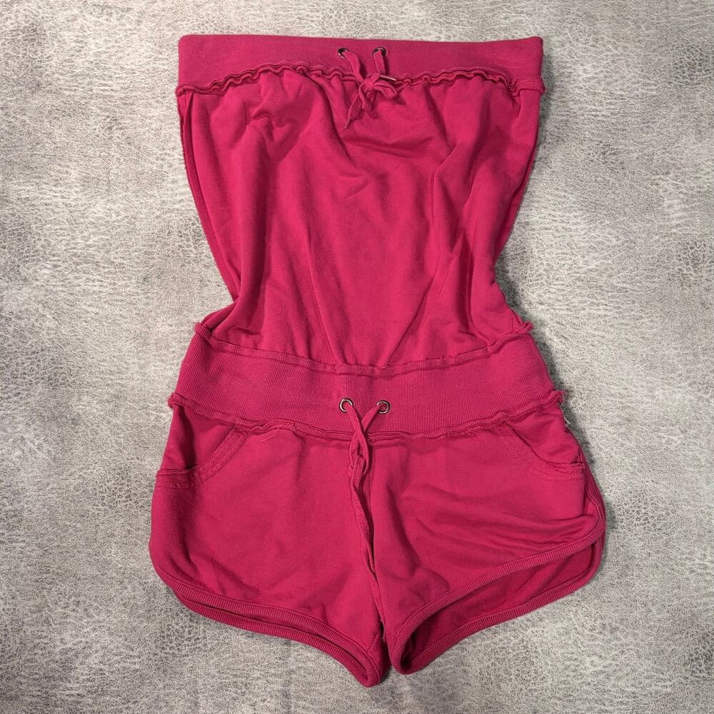 Y2k Pink Strapless Self Esteem Romper